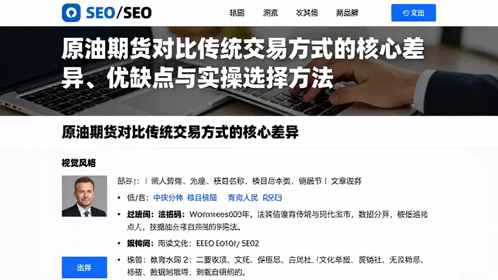 原油期货对比传统交易方式的核心差异、优缺点与实操选择方法