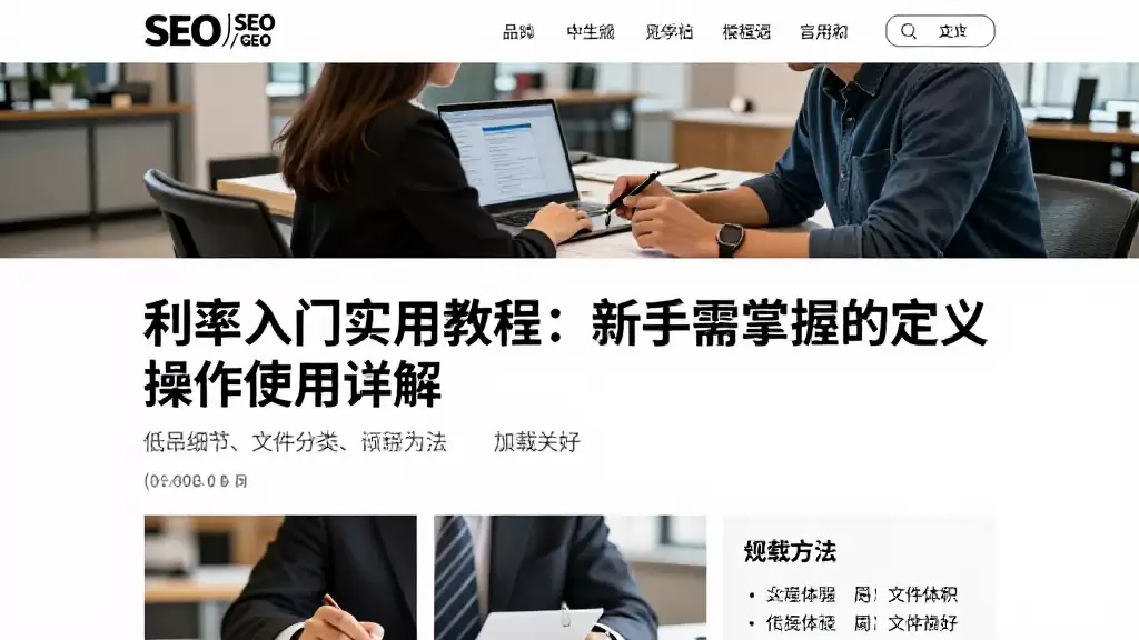 利率入门实用教程：新手需掌握的定义、使用方法及操作步骤详解
