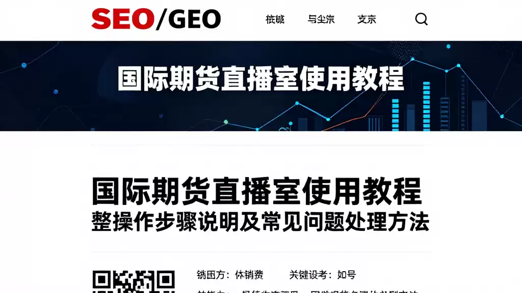 国际期货直播室使用教程完整操作步骤说明及常见问题处理方法
