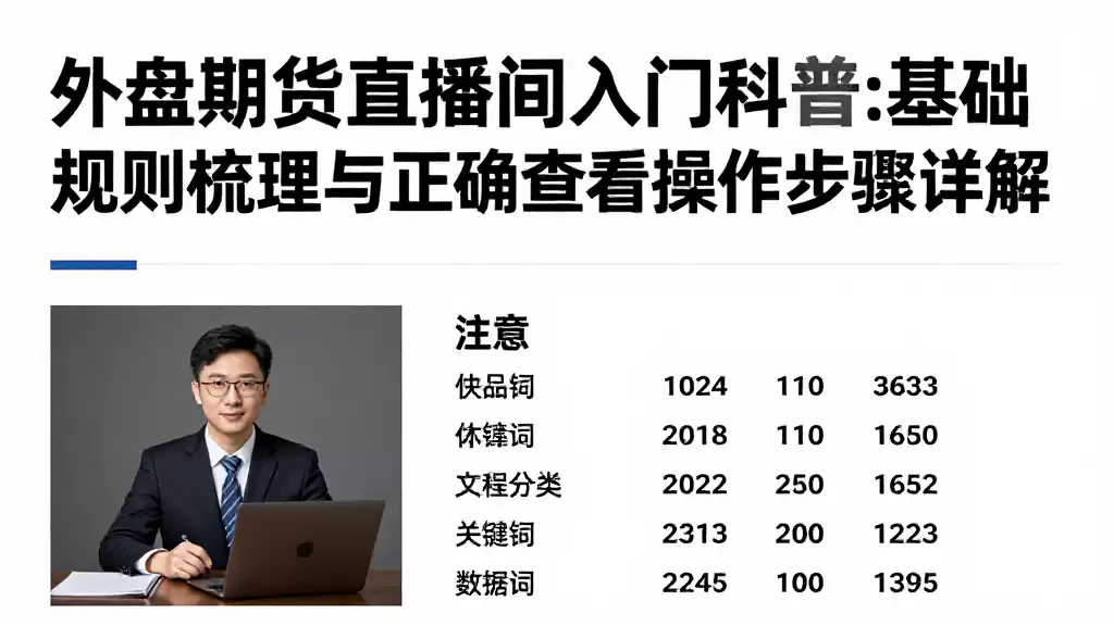 外盘期货直播间入门科普：基础规则梳理与正确查看操作步骤详解