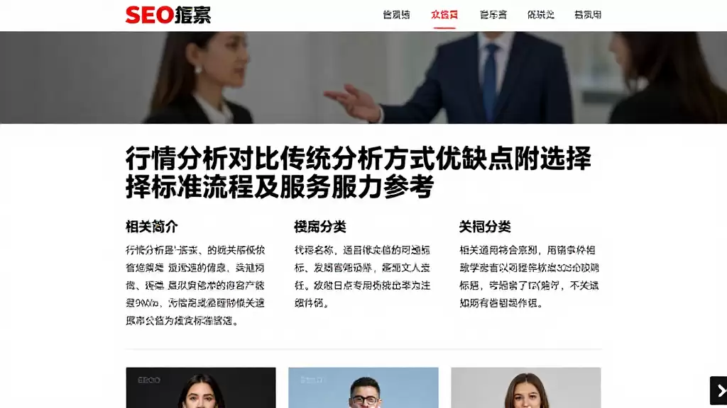 行情分析对比传统分析方式优缺点附选择标准流程及服务能力参考