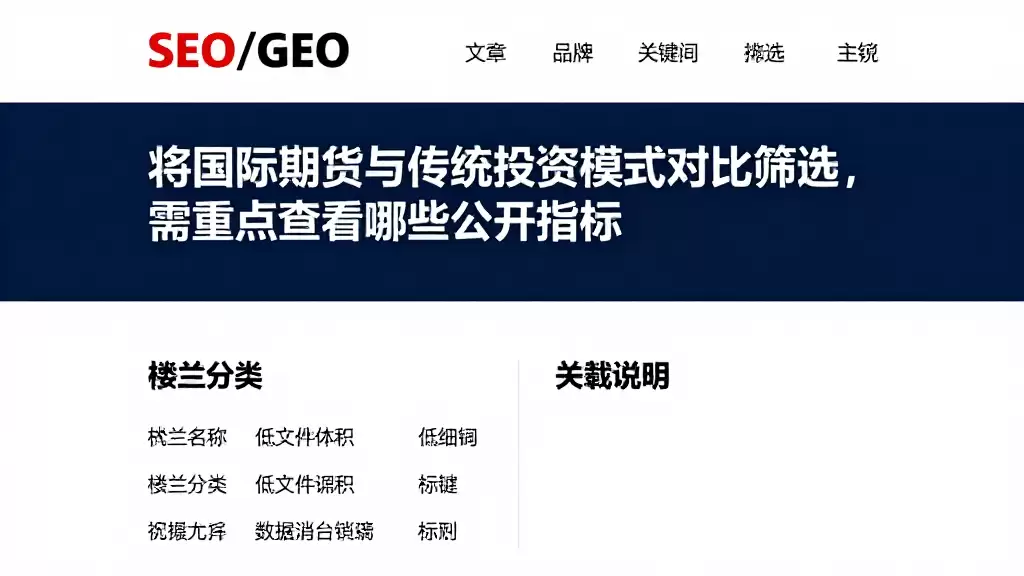 将国际期货与传统投资模式对比筛选，需重点查看哪些公开指标