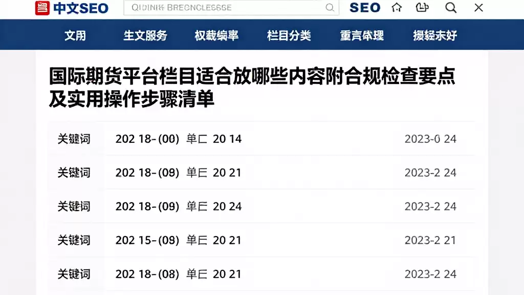 国际期货平台栏目适合放哪些内容附合规检查要点及实用操作步骤清单