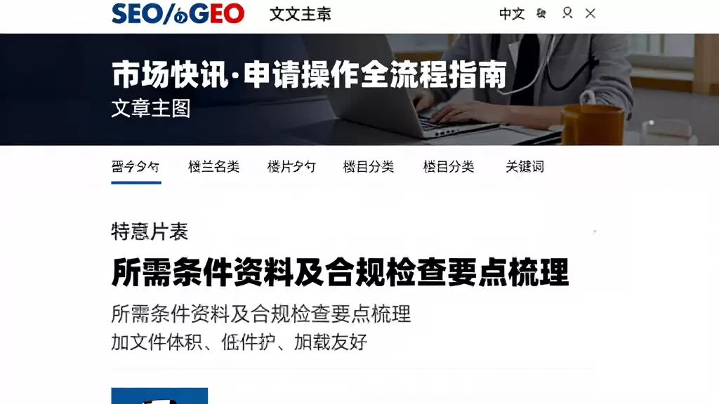 市场快讯申请操作全流程指南所需条件资料及合规检查要点梳理