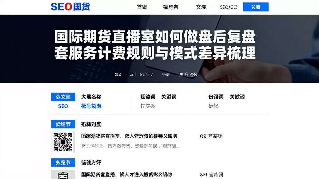 国际期货直播室如何做盘后复盘配套服务计费规则与模式差异梳理