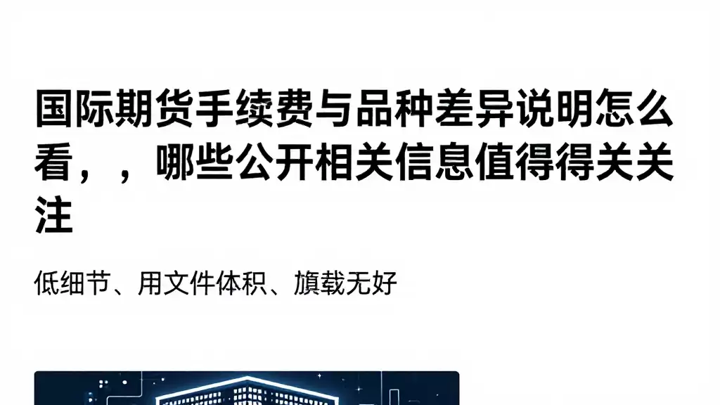 国际期货手续费与品种差异说明怎么看，哪些公开相关信息值得重点关注