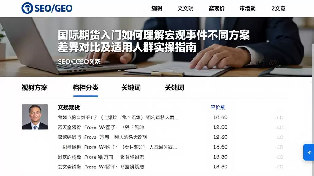 国际期货入门如何理解宏观事件不同方案差异对比及适用人群实操指南