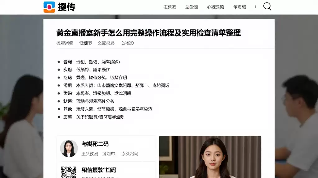黄金直播室新手怎么用完整操作流程及实用检查清单整理