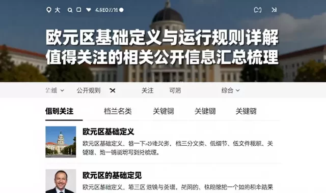 欧元区基础定义与运行规则详解值得关注的相关公开信息汇总梳理