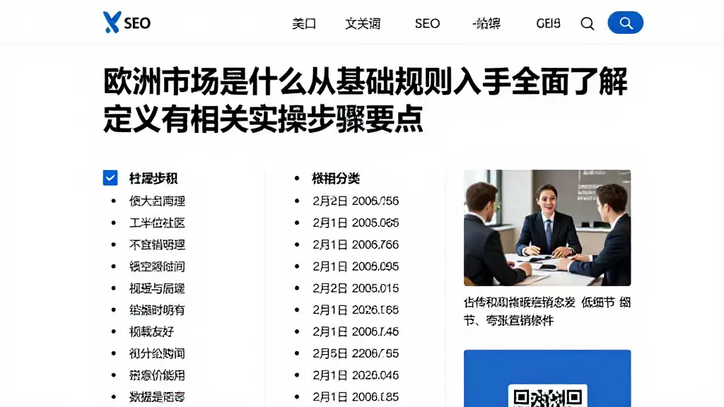 欧洲市场是什么从基础规则入手全面了解定义及相关实操步骤要点