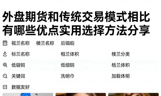 外盘期货和传统交易模式相比有哪些优缺点实用选择方法分享
