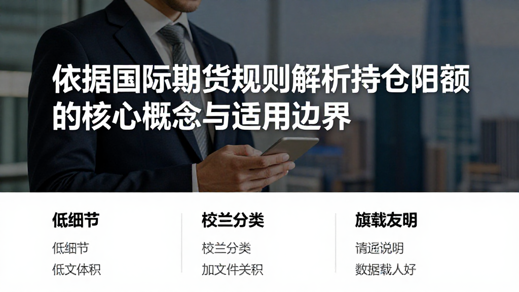 依据国际期货规则解析持仓限额的核心概念与适用边界