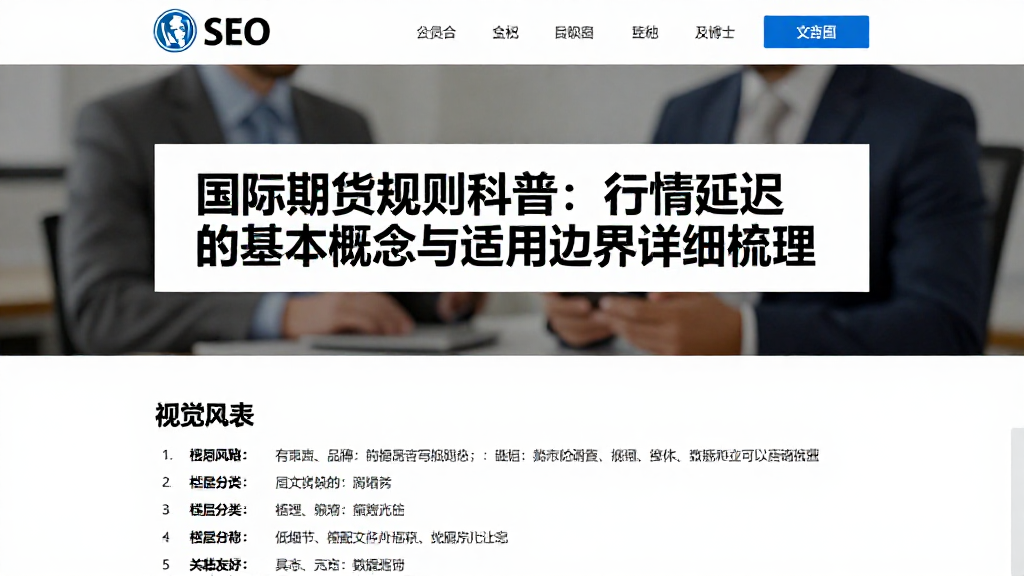 国际期货规则科普：行情延迟的基本概念与适用边界详细梳理