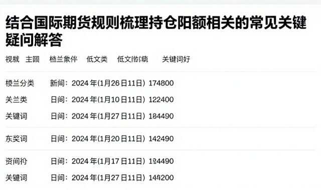 结合国际期货规则梳理持仓限额相关的常见关键疑问解答