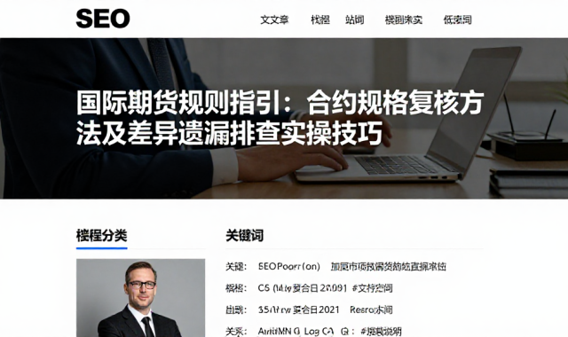 国际期货规则指引：合约规格复核方法及差异遗漏排查实操技巧