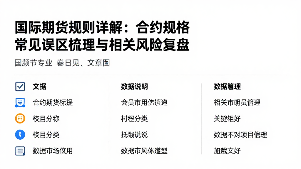 国际期货规则详解：合约规格常见误区梳理与相关风险复盘