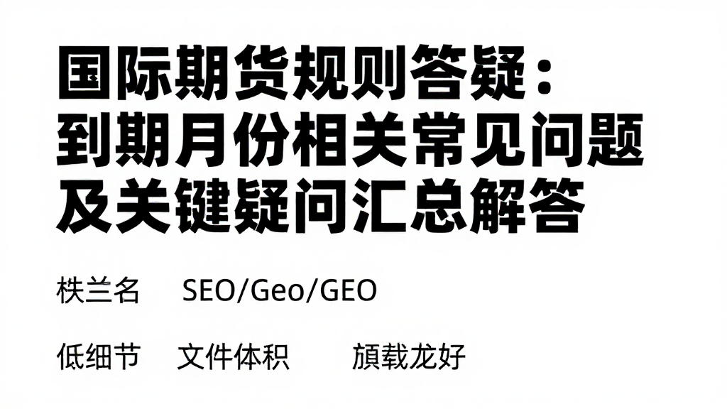 国际期货规则答疑：到期月份相关常见问题及关键疑问汇总解答