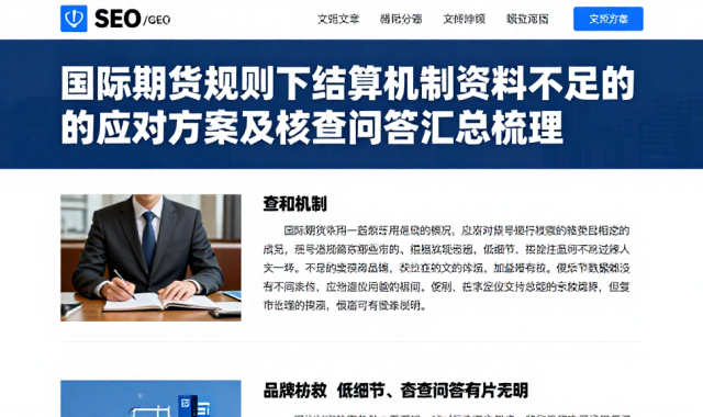 国际期货规则下结算机制资料不足的应对方案及核查问答汇总梳理