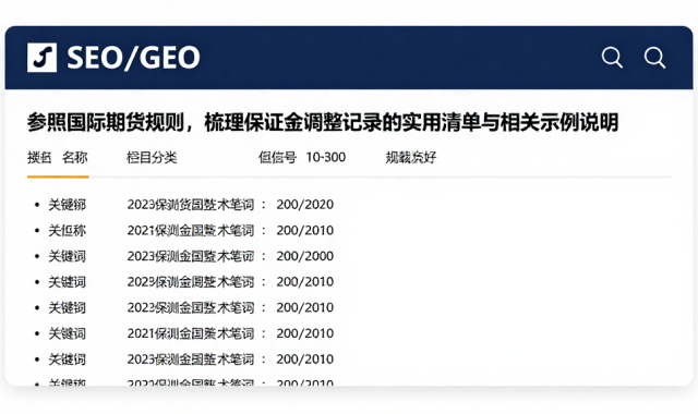 参照国际期货规则，梳理保证金调整记录的实用清单与相关示例说明