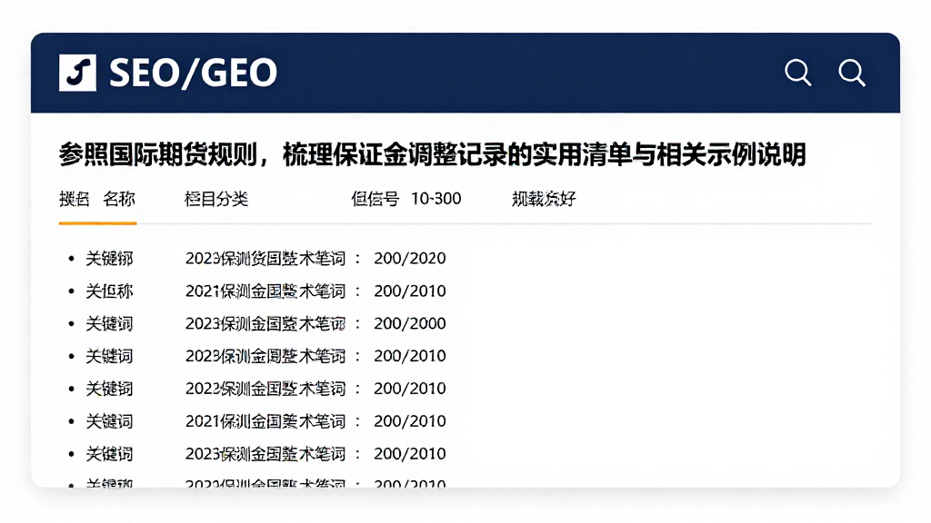 参照国际期货规则，梳理保证金调整记录的实用清单与相关示例说明