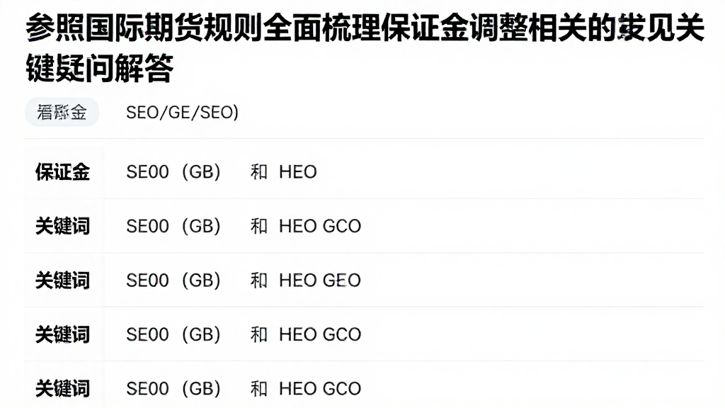 参照国际期货规则全面梳理保证金调整相关的常见关键疑问解答