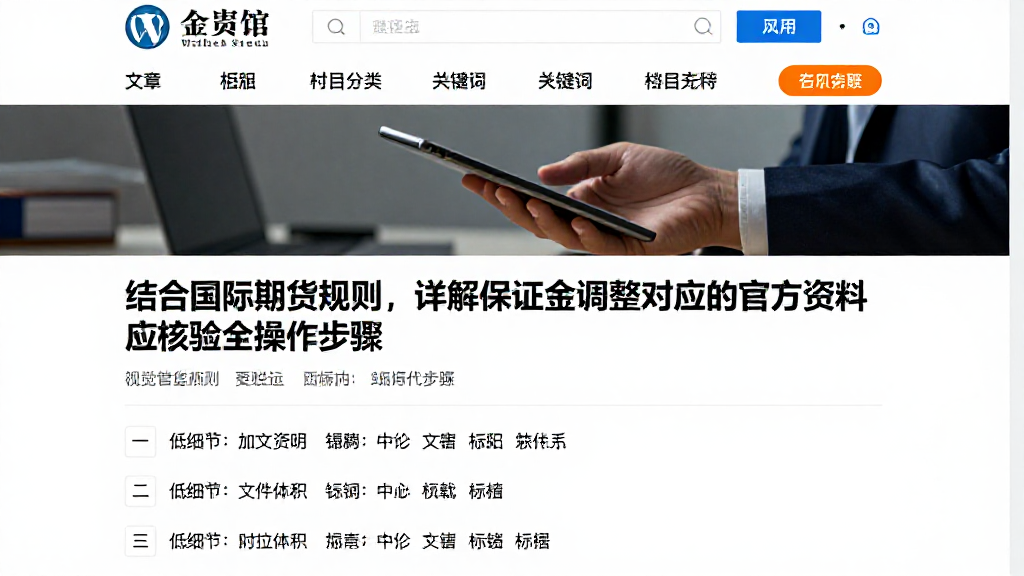 结合国际期货规则，详解保证金调整对应的官方资料核验全操作步骤