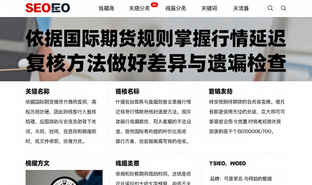 依据国际期货规则掌握行情延迟复核方法做好差异与遗漏检查