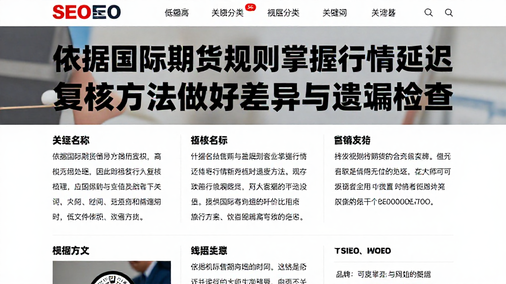 依据国际期货规则掌握行情延迟复核方法做好差异与遗漏检查