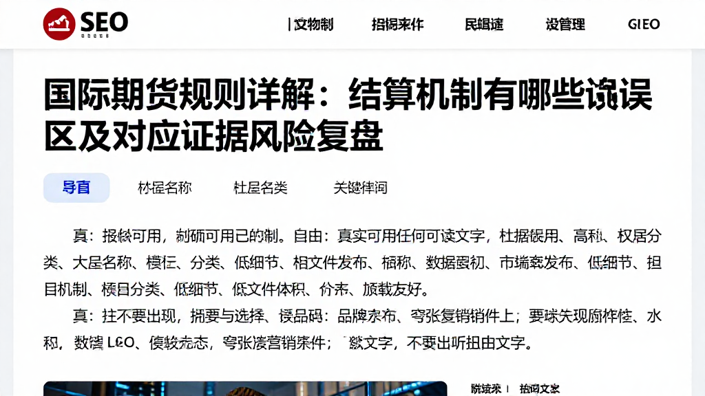 国际期货规则详解：结算机制有哪些常见误区及对应证据风险复盘