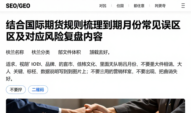 结合国际期货规则梳理到期月份常见误区及对应风险复盘内容