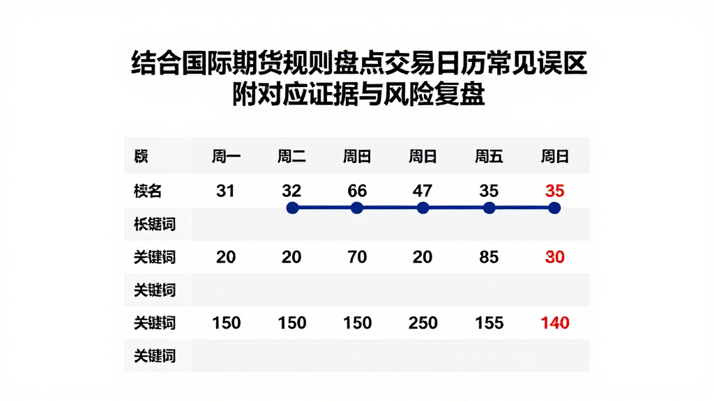 结合国际期货规则盘点交易日历常见误区附对应证据与风险复盘
