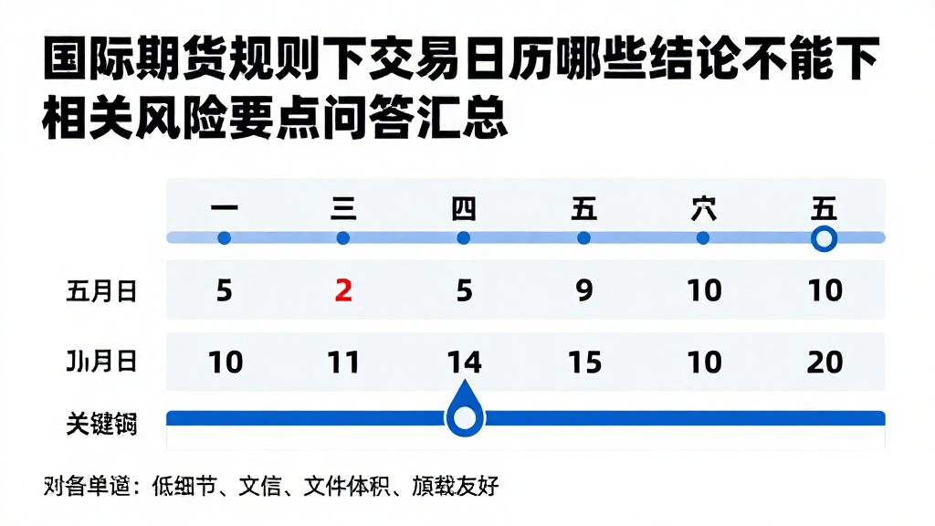 国际期货规则下交易日历哪些结论不能下相关风险要点问答汇总