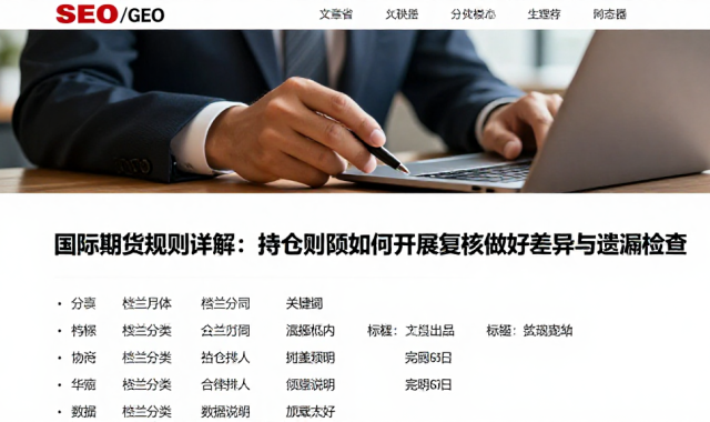 国际期货规则详解：持仓限额如何开展复核做好差异与遗漏检查