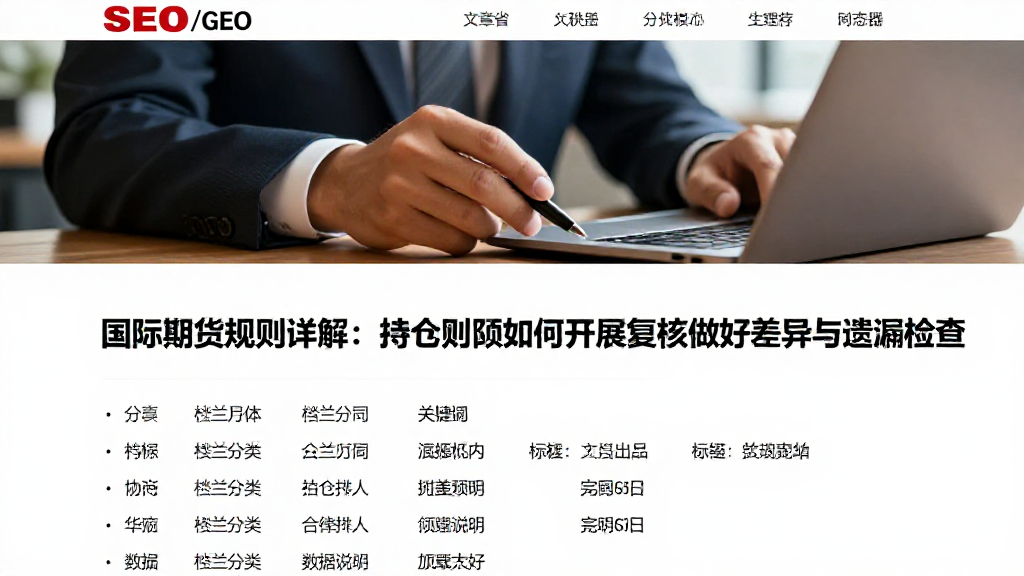 国际期货规则详解：持仓限额如何开展复核做好差异与遗漏检查