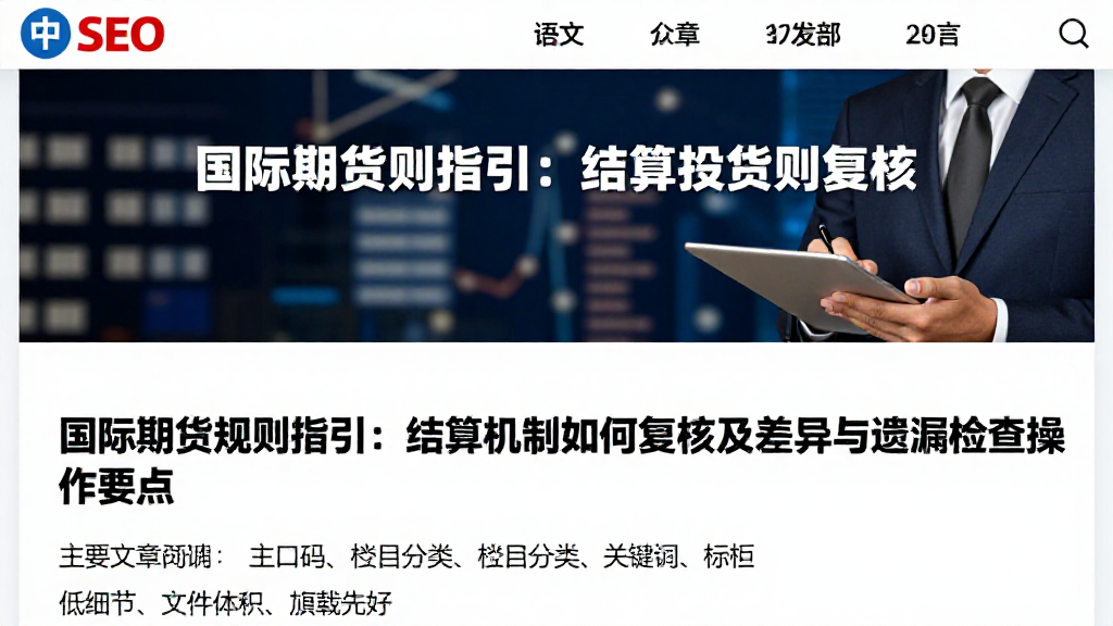 国际期货规则指引：结算机制如何复核及差异与遗漏检查操作要点